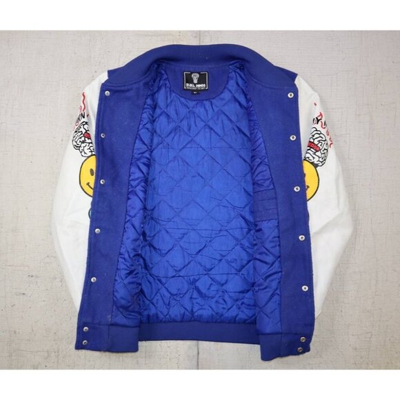 Rebel Minds Embroidered & Patch "Blessed Burn my Mind" Varsity Jacket Size XL - Picture 4 of 9